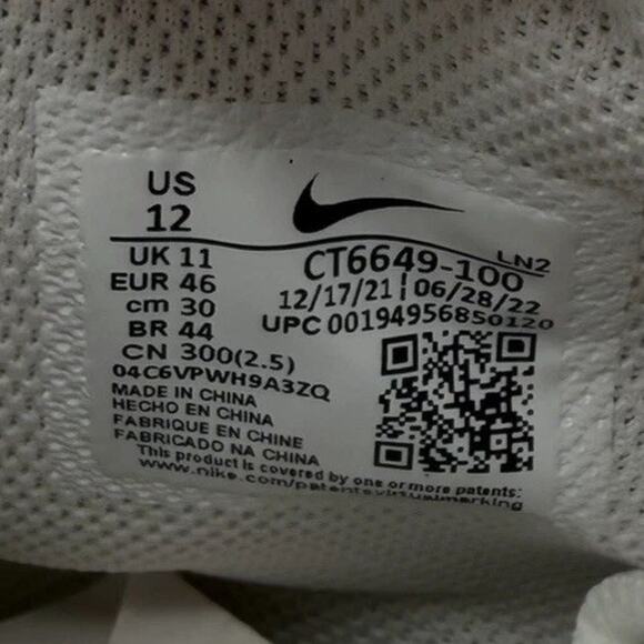 NEW Nike Alpha Menace Pro 3 Mens‎ Football Cleats Sz 12 Panda White CT6649-100 main image 6